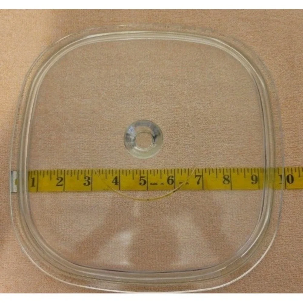 Pyrex Clear Glass Square Replacement Lid P-10-C1 Only for Corning Ware Casserole